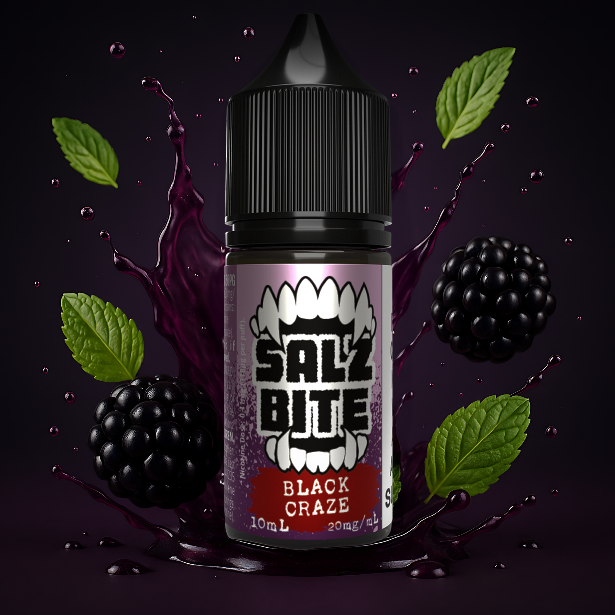 BLACK CRAZE 10ml SALZ BITE ( 10vnt dežė )