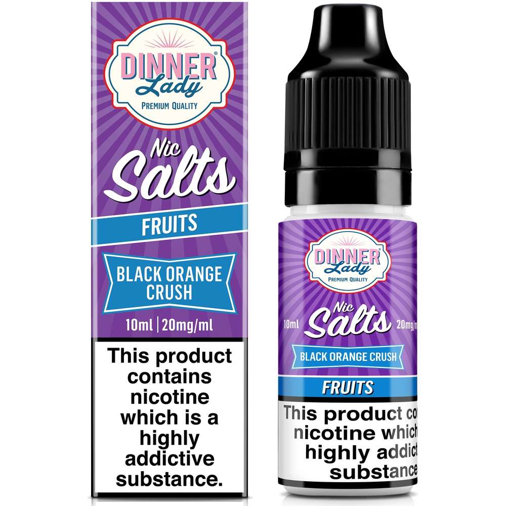Black Orange Crush 10ml 20mg Bar Salt Dinner Lady