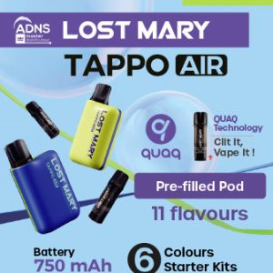 Tappo Air pradedančiojo rinkinys 20mg Lost Mary