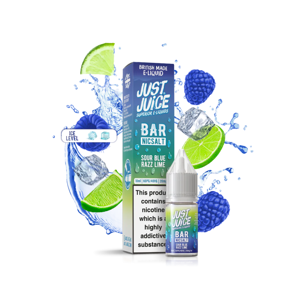 BLUE SOUR RAZZ LIME 20mg 10ml BAR Just Juice
